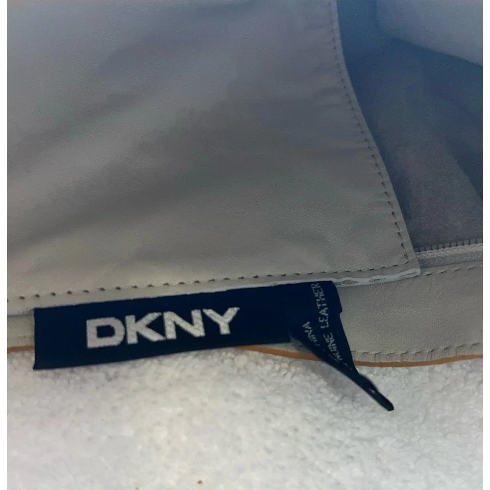 Vintage DKNY White Leather Slouchy Hobo Shoulder Bag